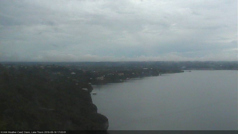 Lake Travis webcam, August 16, 2016 4:10 PM CT