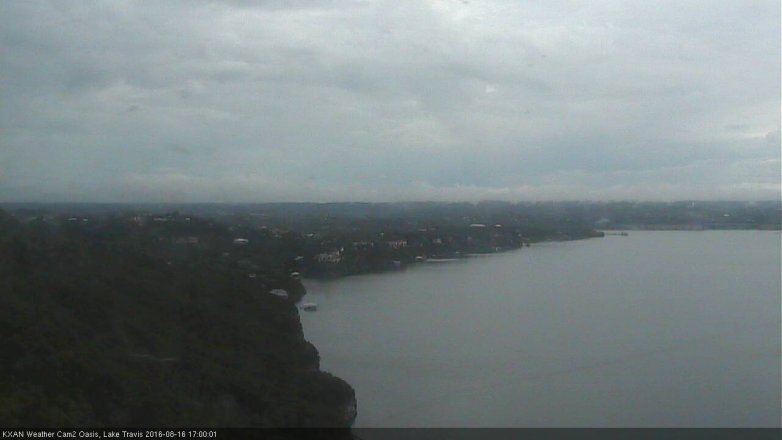 Lake Travis webcam, August 16, 2016 4:20 PM CT