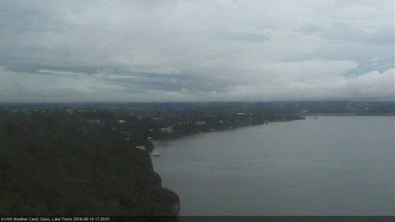 Lake Travis webcam, August 16, 2016 4:45 PM CT