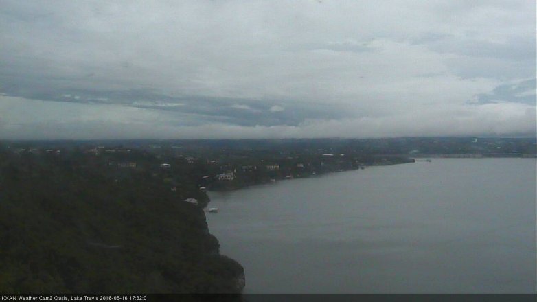 Lake Travis webcam, August 16, 2016 5:00 PM CT