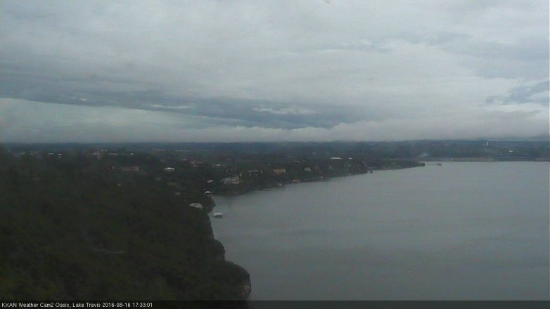 Lake Travis webcam, August 16, 2016 5:05 PM CT