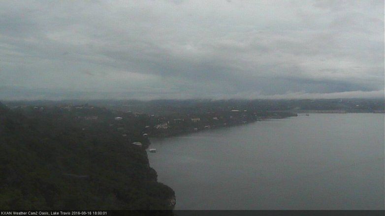 Lake Travis webcam, August 16, 2016 5:10 PM CT