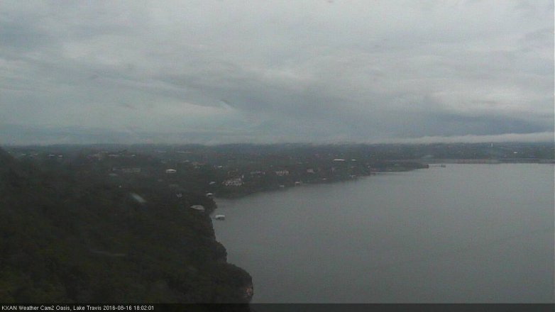 Lake Travis webcam, August 16, 2016 5:30 PM CT
