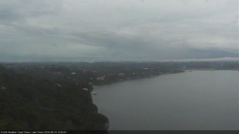 Lake Travis webcam, August 16, 2016 5:35 PM CT