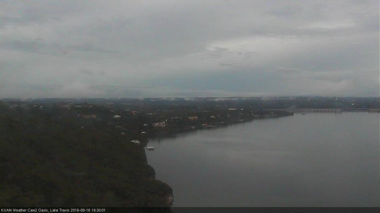 Lake Travis webcam, August 16, 2016 5:55 PM CT