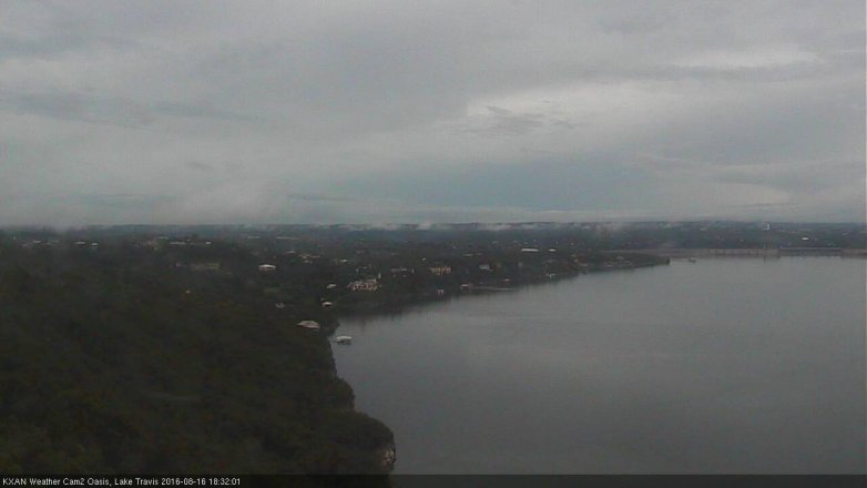 Lake Travis webcam, August 16, 2016 6:00 PM CT