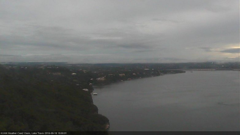 Lake Travis webcam, August 16, 2016 6:05 PM CT