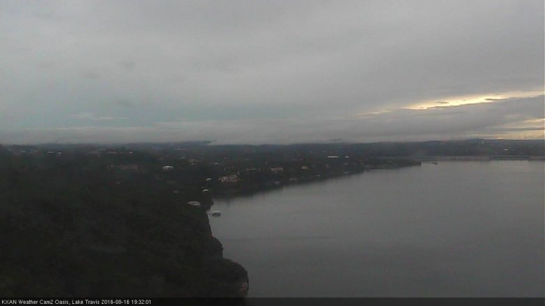 Lake Travis webcam, August 16, 2016 7:00 PM CT