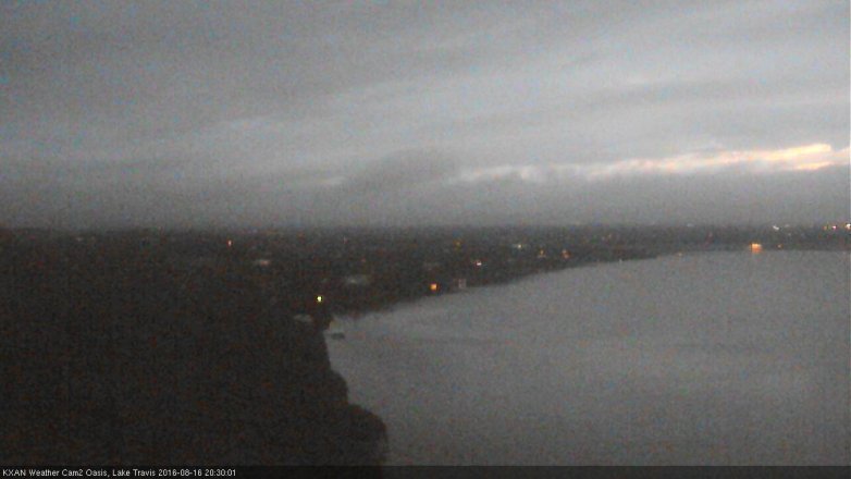 Lake Travis webcam, August 16, 2016 7:55 PM CT