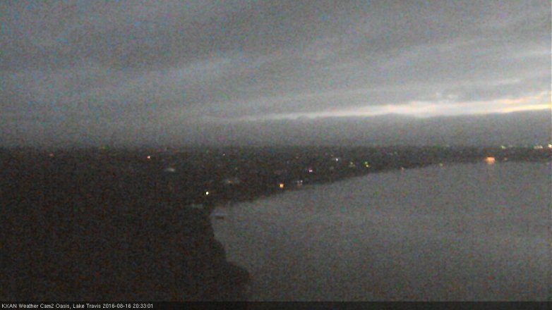 Lake Travis webcam, August 16, 2016 8:00 PM CT