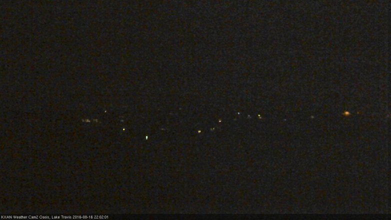 Lake Travis webcam, August 16, 2016 9:20 PM CT