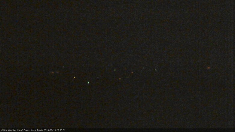 Lake Travis webcam, August 16, 2016 10:00 PM CT