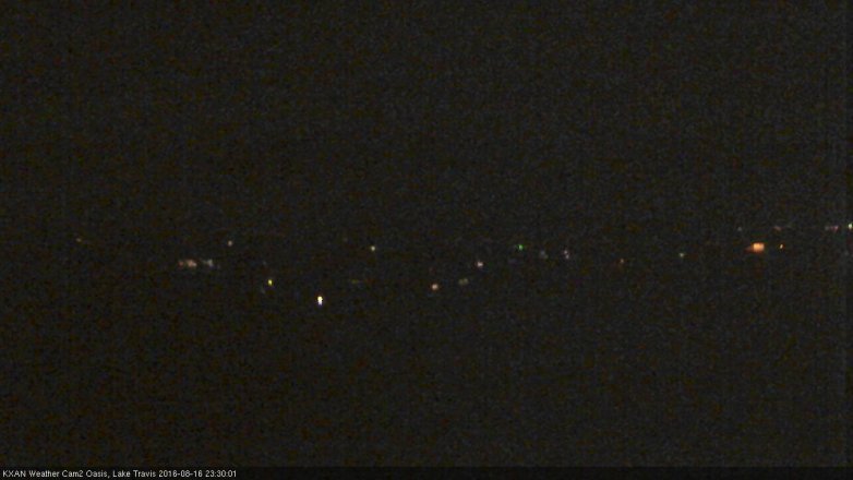 Lake Travis webcam, August 16, 2016 11:00 PM CT