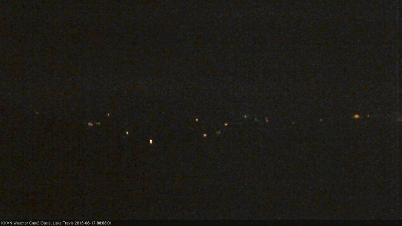 Lake Travis webcam, August 16, 2016 11:10 PM CT