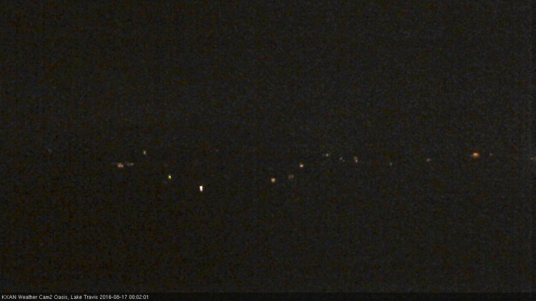 Lake Travis webcam, August 16, 2016 11:20 PM CT