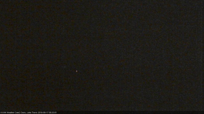 Lake Travis webcam, August 16, 2016 11:40 PM CT