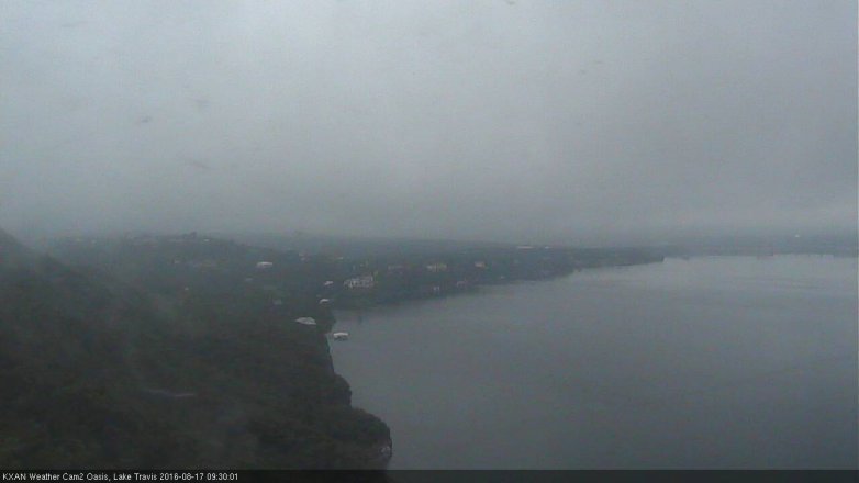 Lake Travis webcam, August 17, 2016 9:00 AM CT