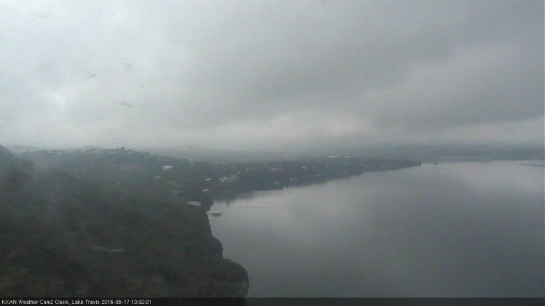 Lake Travis webcam, August 17, 2016 9:05 AM CT