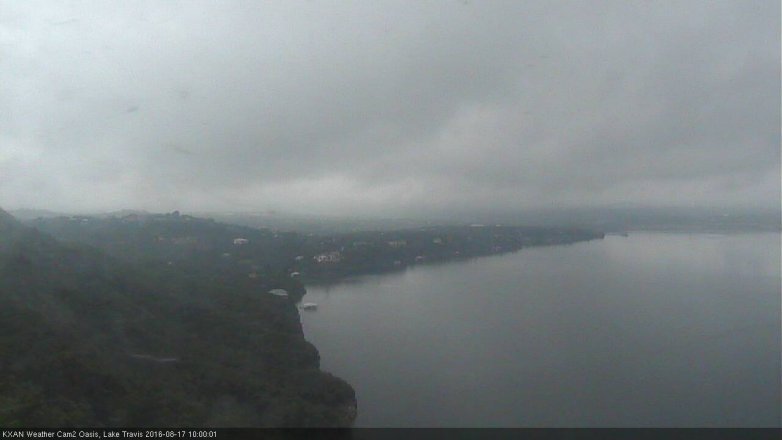 Lake Travis webcam, August 17, 2016 9:30 AM CT