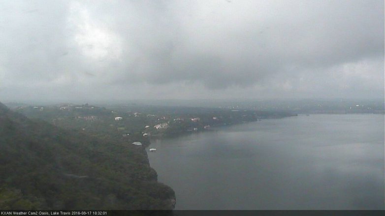 Lake Travis webcam, August 17, 2016 9:40 AM CT