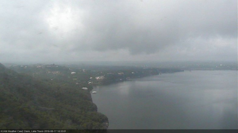 Lake Travis webcam, August 17, 2016 10:05 AM CT