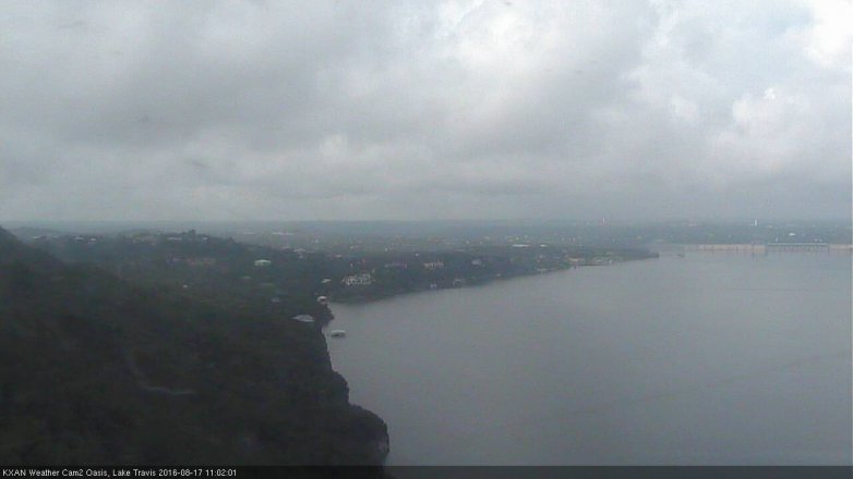 Lake Travis webcam, August 17, 2016 10:20 AM CT