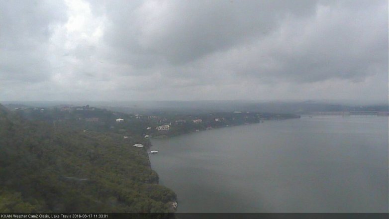 Lake Travis webcam, August 17, 2016 10:55 AM CT