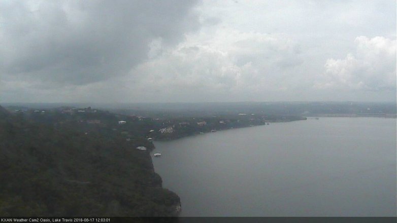 Lake Travis webcam, August 17, 2016 11:15 AM CT