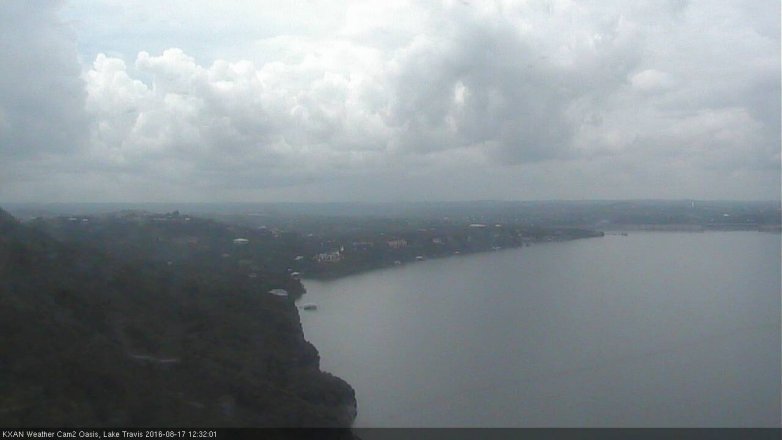 Lake Travis webcam, August 17, 2016 11:40 AM CT