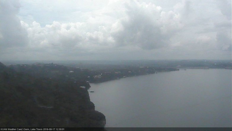 Lake Travis webcam, August 17, 2016 11:45 AM CT