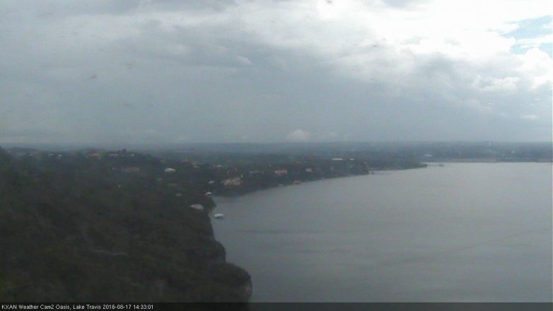Lake Travis webcam, August 17, 2016 1:55 PM CT