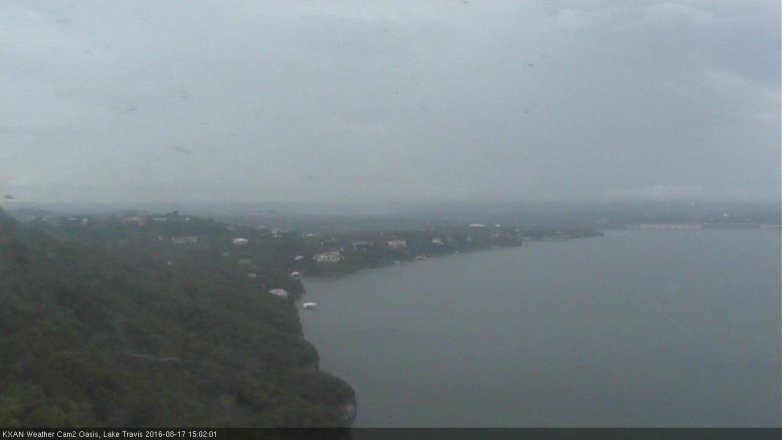 Lake Travis webcam, August 17, 2016 2:05 PM CT