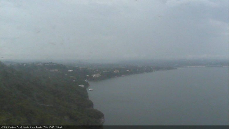 Lake Travis webcam, August 17, 2016 2:30 PM CT