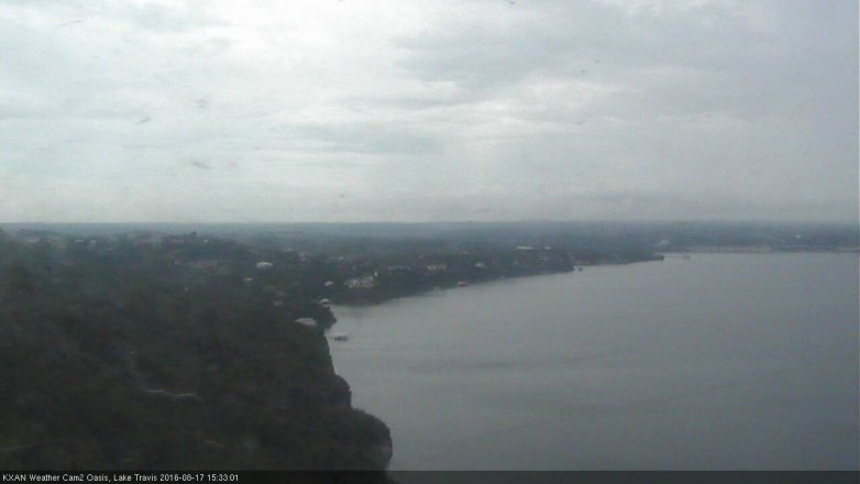 Lake Travis webcam, August 17, 2016 2:40 PM CT