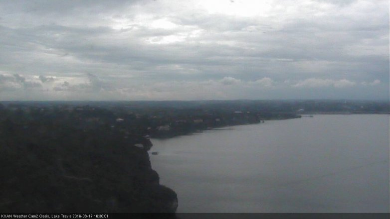 Lake Travis webcam, August 17, 2016 4:00 PM CT