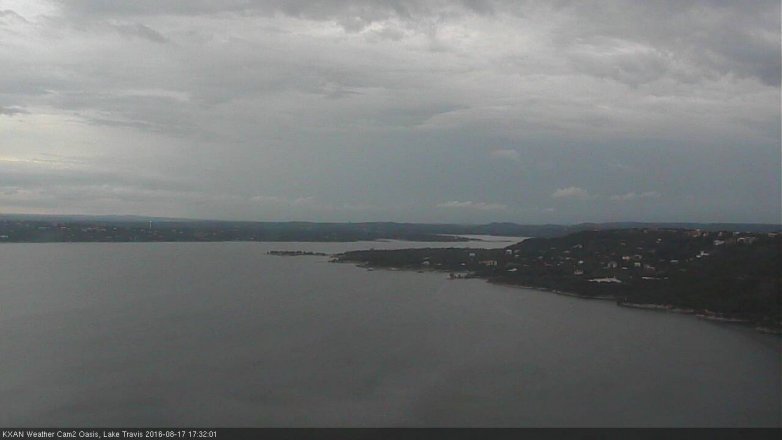Lake Travis webcam, August 17, 2016 4:35 PM CT