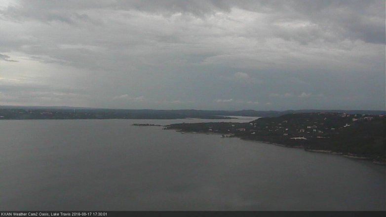Lake Travis webcam, August 17, 2016 4:45 PM CT