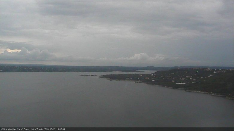 Lake Travis webcam, August 17, 2016 5:25 PM CT