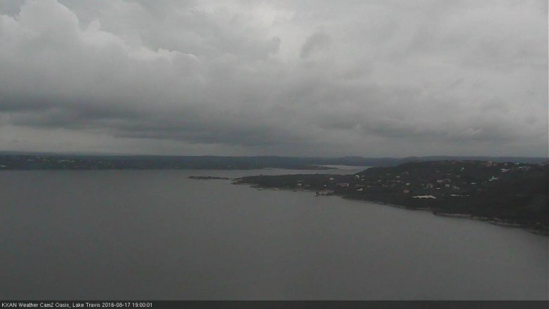 Lake Travis webcam, August 17, 2016 6:10 PM CT