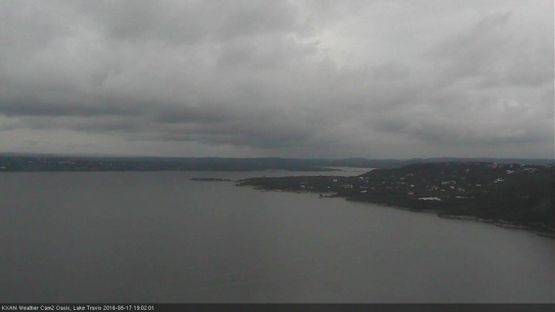 Lake Travis webcam, August 17, 2016 6:20 PM CT