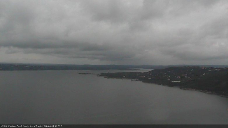Lake Travis webcam, August 17, 2016 6:30 PM CT