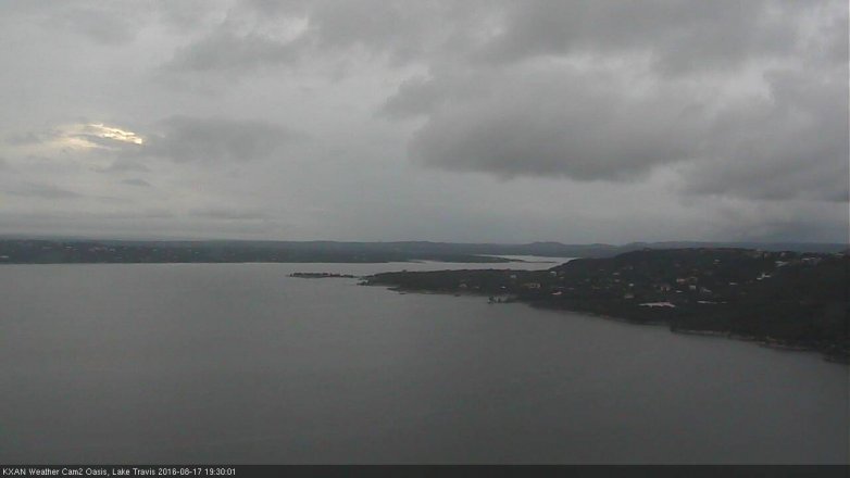 Lake Travis webcam, August 17, 2016 6:40 PM CT
