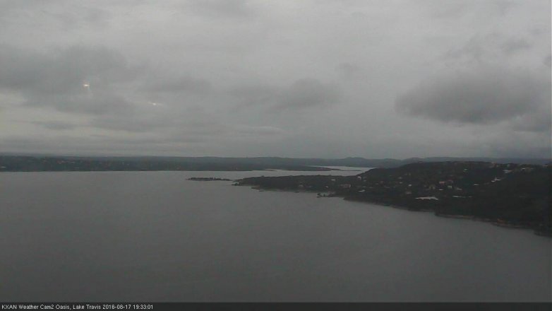 Lake Travis webcam, August 17, 2016 7:00 PM CT