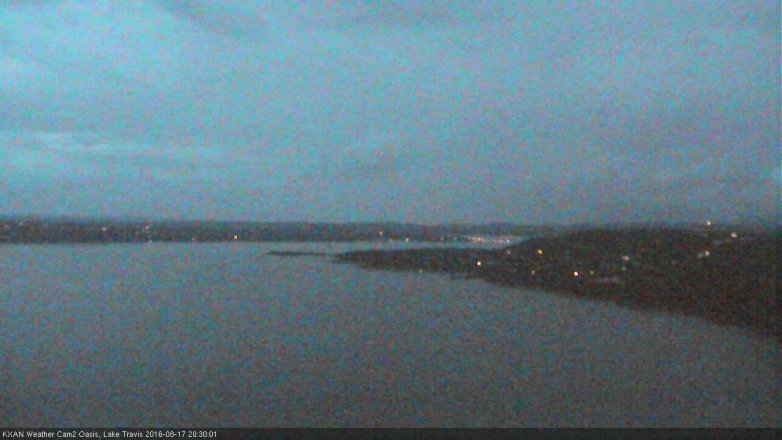 Lake Travis webcam, August 17, 2016 7:55 PM CT