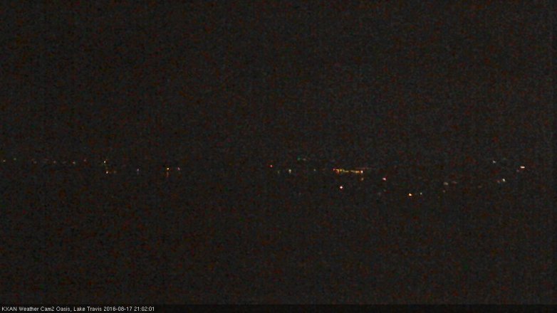 Lake Travis webcam, August 17, 2016 8:05 PM CT