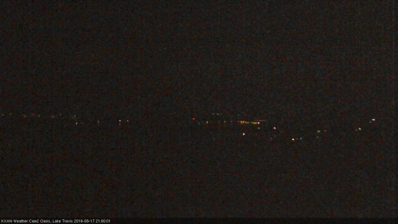 Lake Travis webcam, August 17, 2016 8:30 PM CT