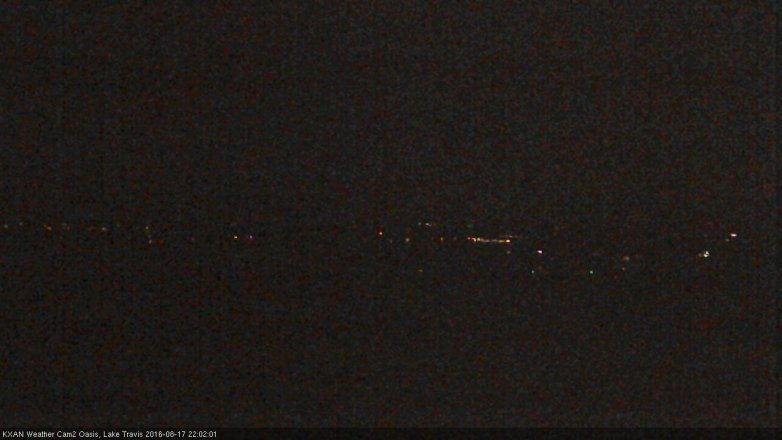 Lake Travis webcam, August 17, 2016 9:20 PM CT