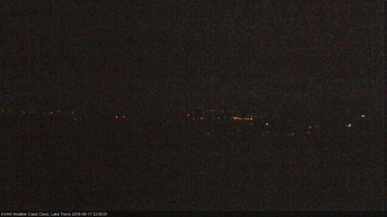 Lake Travis webcam, August 17, 2016 9:25 PM CT