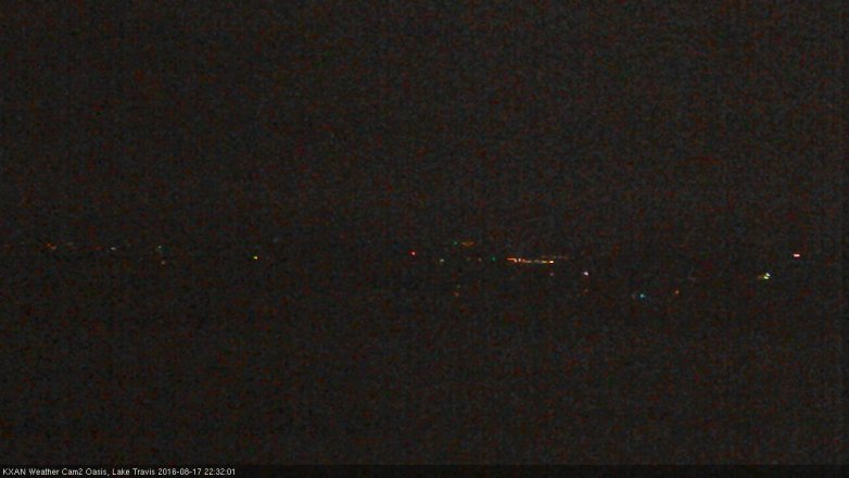Lake Travis webcam, August 17, 2016 9:40 PM CT