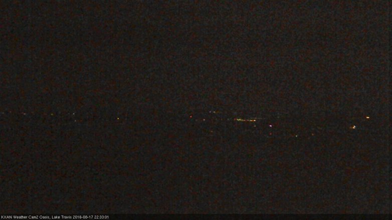 Lake Travis webcam, August 17, 2016 10:00 PM CT
